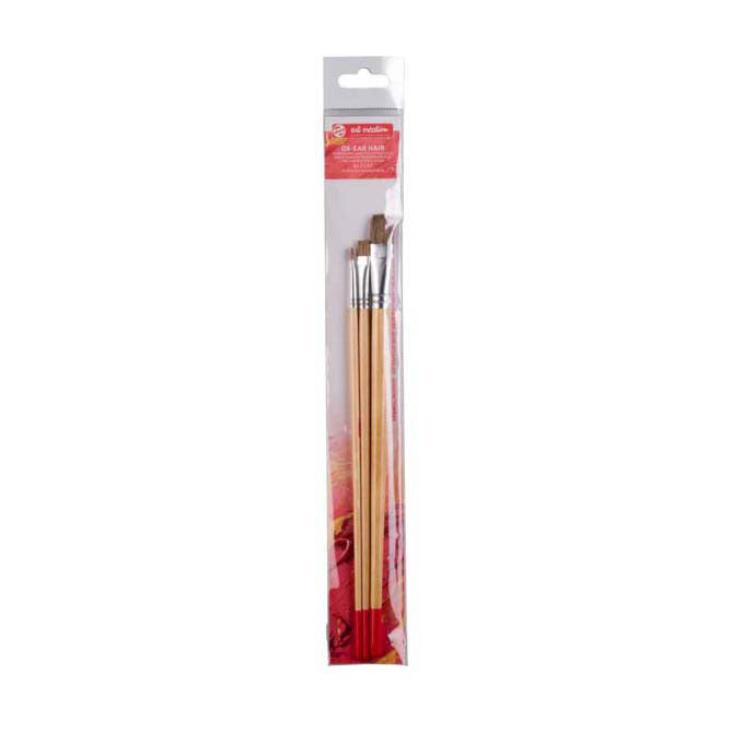 Talens art creazione olio acrilico get set v3 plat runder haar