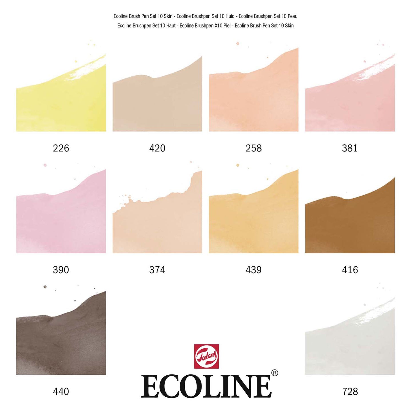 Set pennarelli Bruynzeel ecoline ritratto, 10 colori