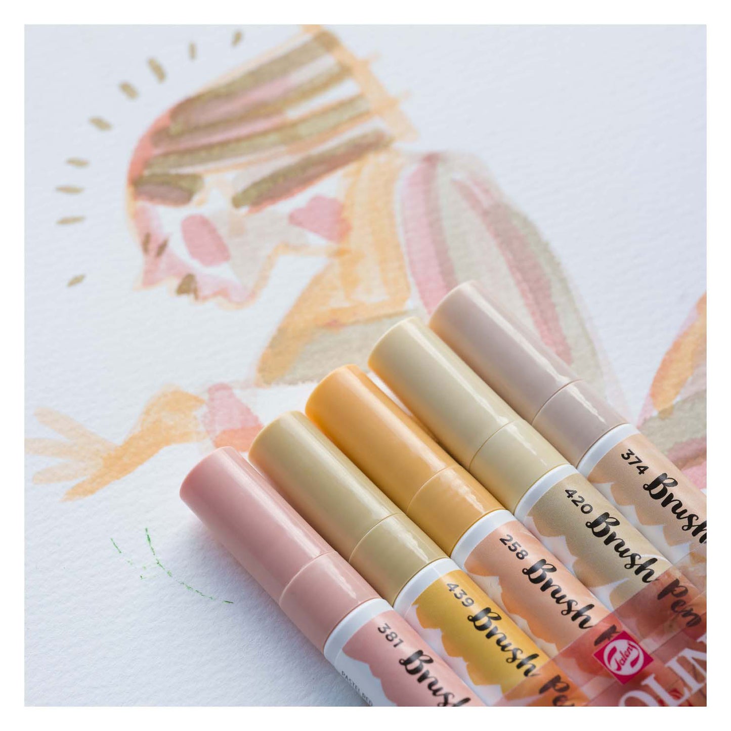 Set pennarelli Bruynzeel ecoline ritratto, 5 colori