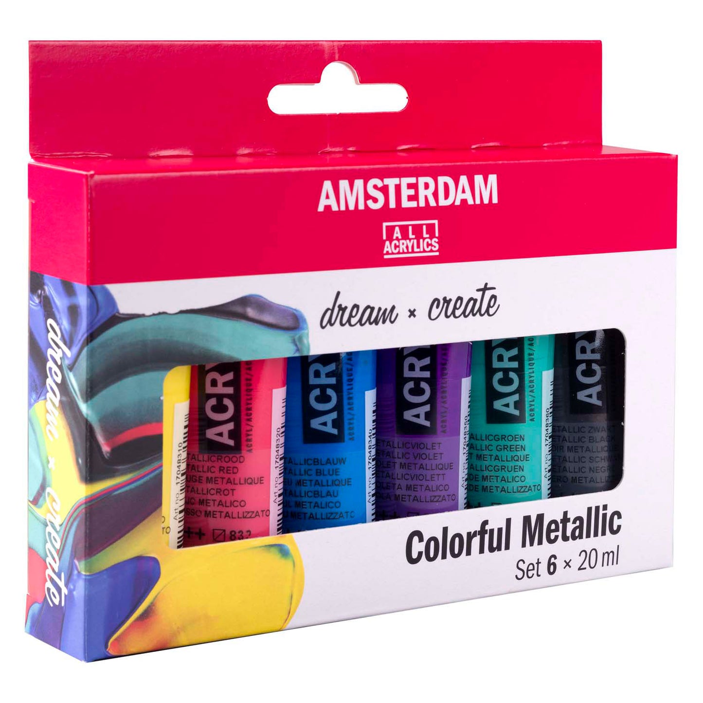 Royal talens amsterdam standard series acrylverf kleurrijke metallic set | 6 x 20 ml