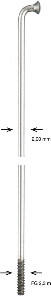 Raggi Alpina zincati 2x214 mm