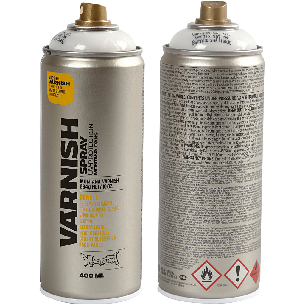 Montana Spray Varnish, semi-Glossy, 400 ml 1 Box