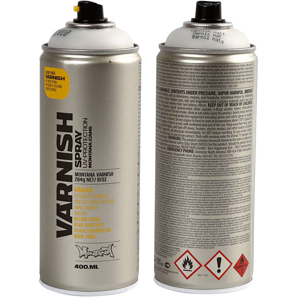 Montana Spray Varnish, Matt, 400 ml 1 Box