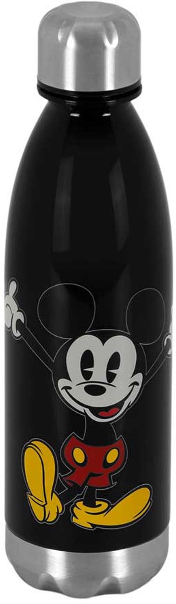 Karactermania - disney - mickey mouse - botella para beber tritan - botella de agua - botella para beber - botella de agua - negro
