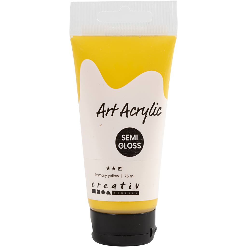 Creative Company Pigment Art Acrilic Paint Yellow, 75 ml