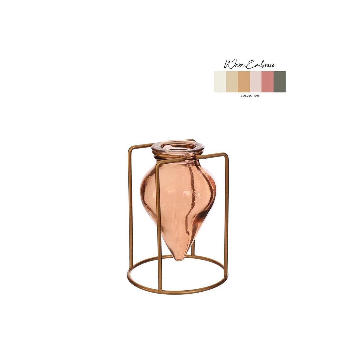 Vaso da fiori Ideas 4 stagioni Brezza ambra ø8,5xh11cm