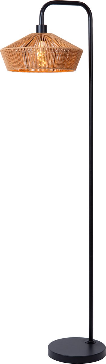 Lucide yunkai - lámpara de pie - ø 40 cm - 1xe27 - natural - japandi