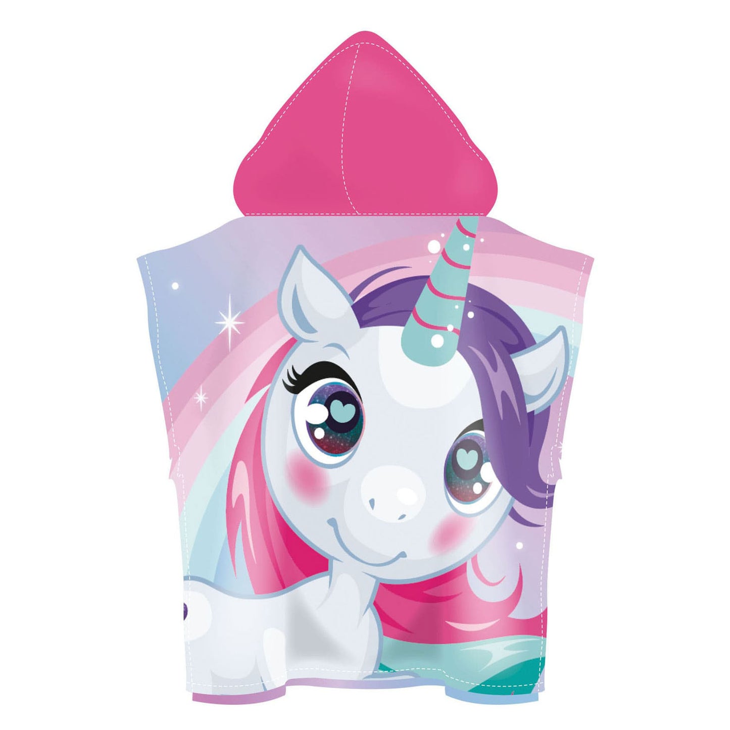Asciugamano poncho unicorno