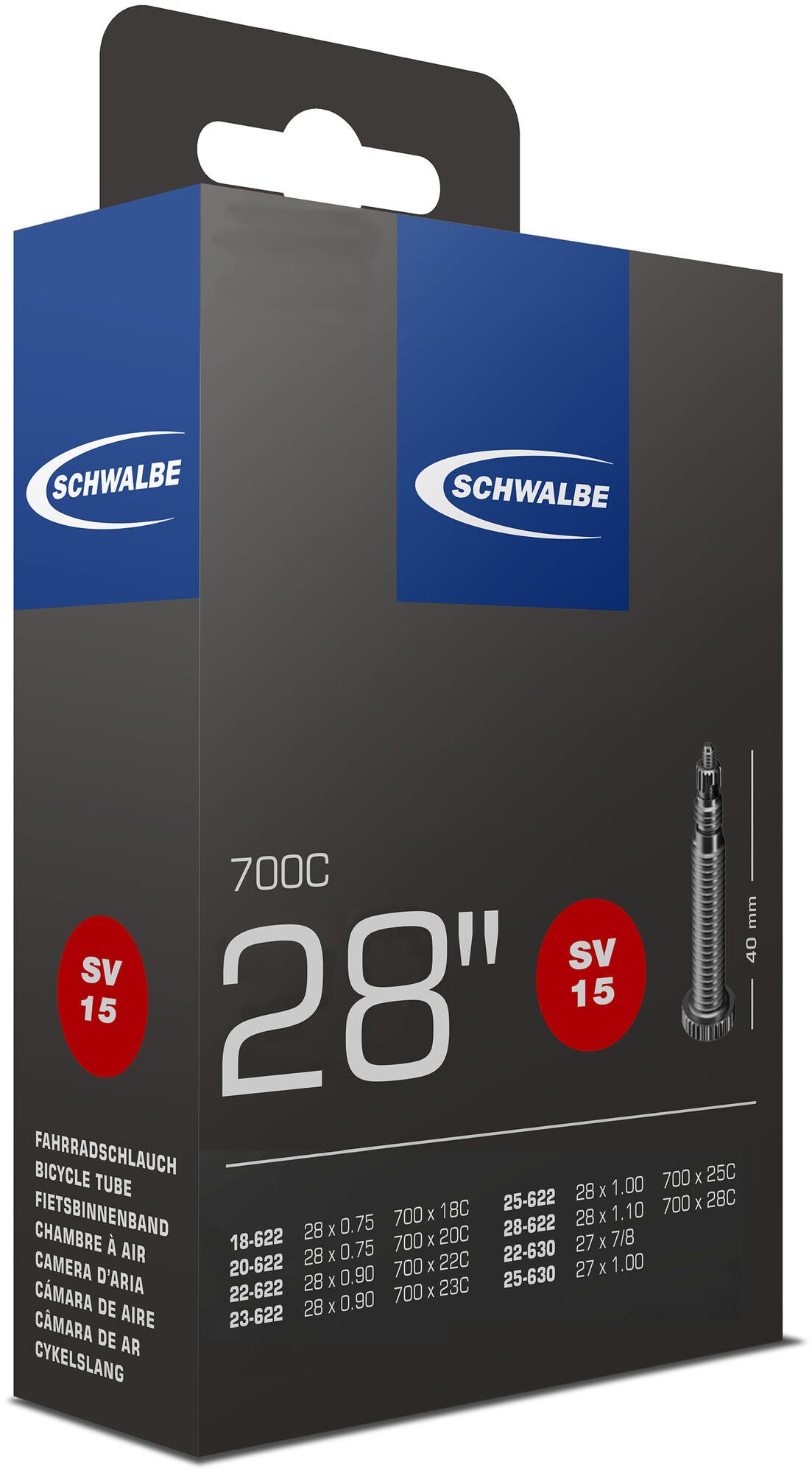 Schwalbe Tube #15 18 28-622 630 SV40 AUM