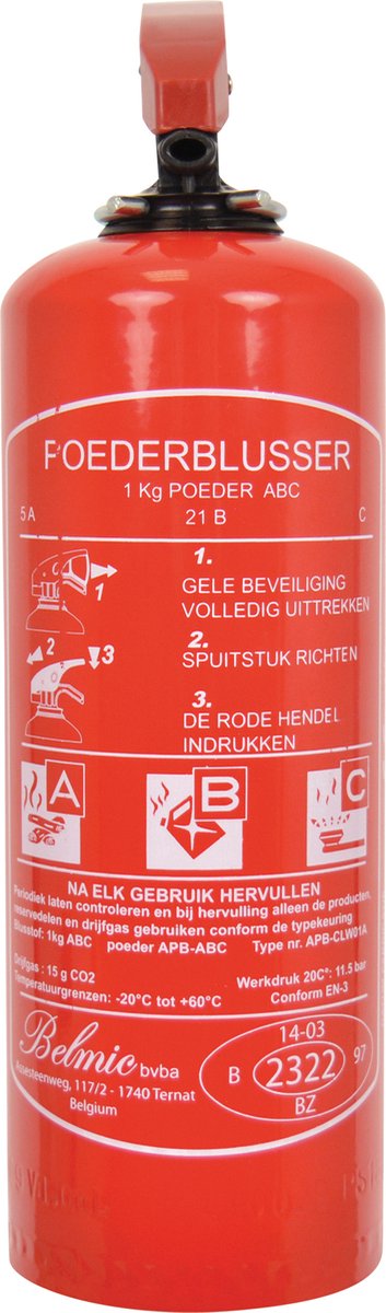 Extintor de incendios de pie dianco con soporte de montaje 1 kg rojo