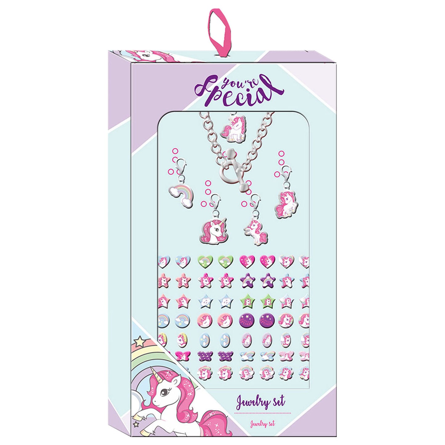 Juego de joyas de unicornio con pegatinas