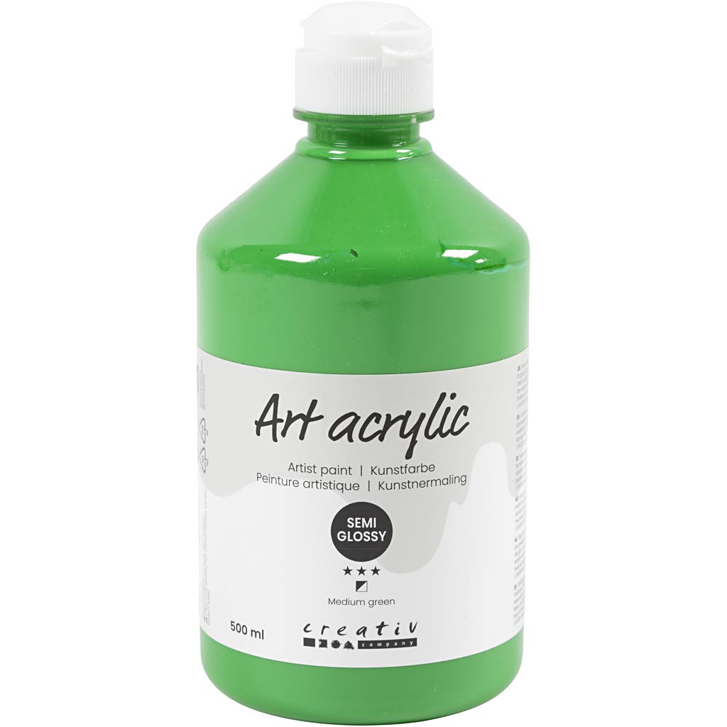 Pittura acrilica Creative Company, semilucida, opaca, verde medio, 500 ml 1 bottiglia