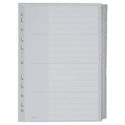 Pestañas de polipropileno a4 en blanco gris Leitz