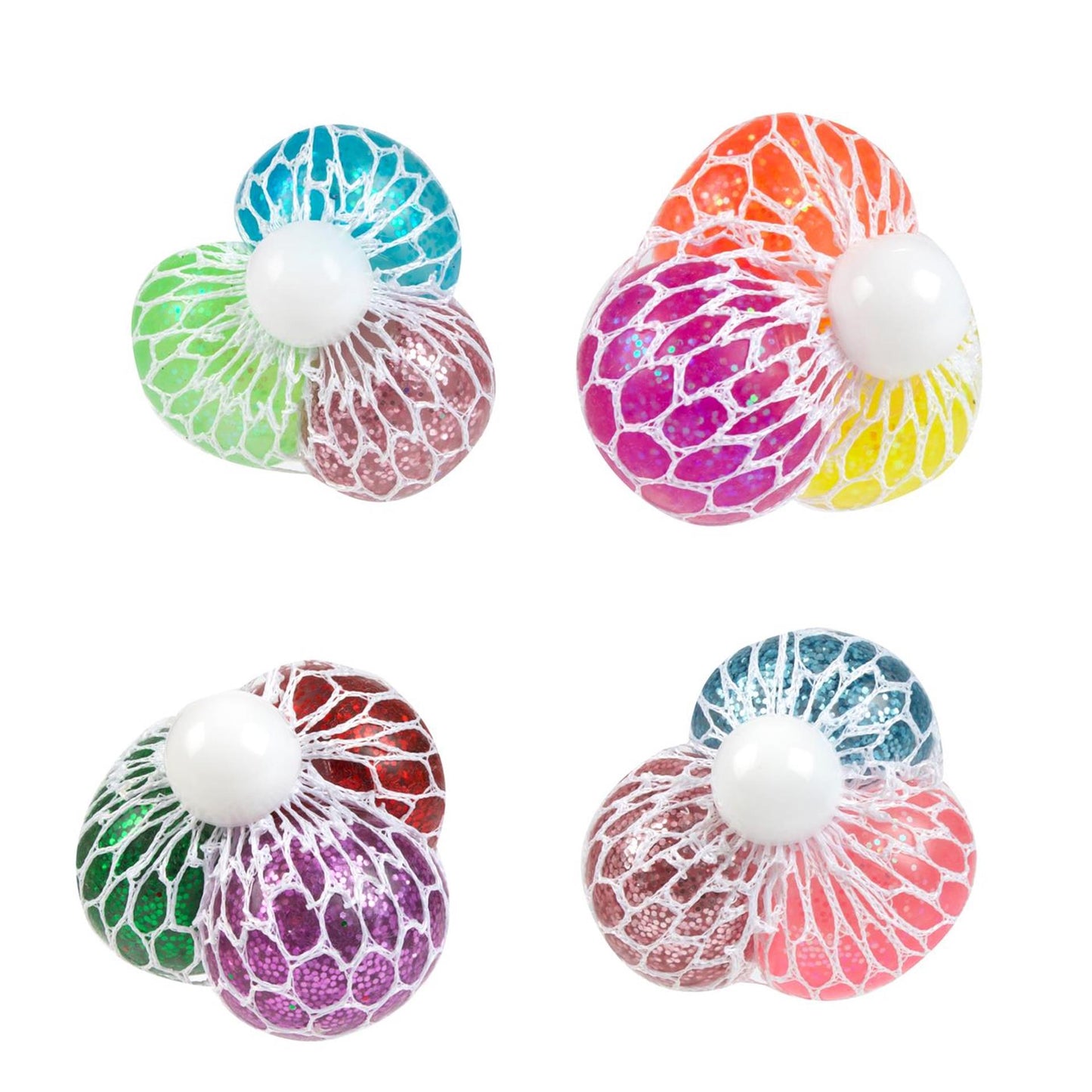 Toi-toys divertente pallina da spremere glitterata da 4 cm, set da 3