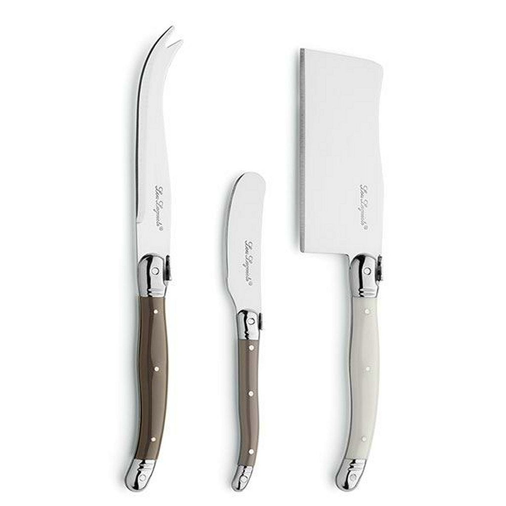 Lou Laguiole Lou Laguiole de cuchillo de queso de madera Juego de 3 piezas