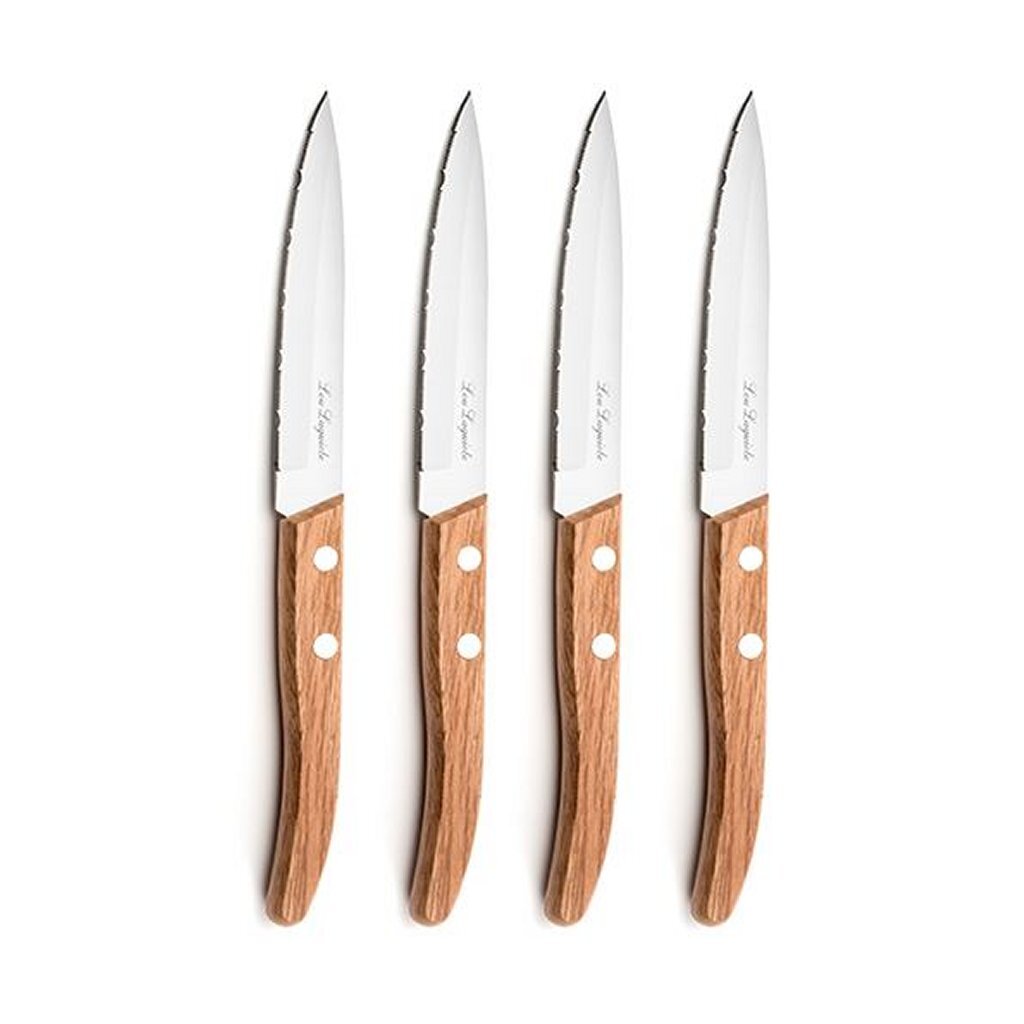 Lou Laguiole Lou Laguiole Forest Shinds 4 piezas de acero inoxidable de madera