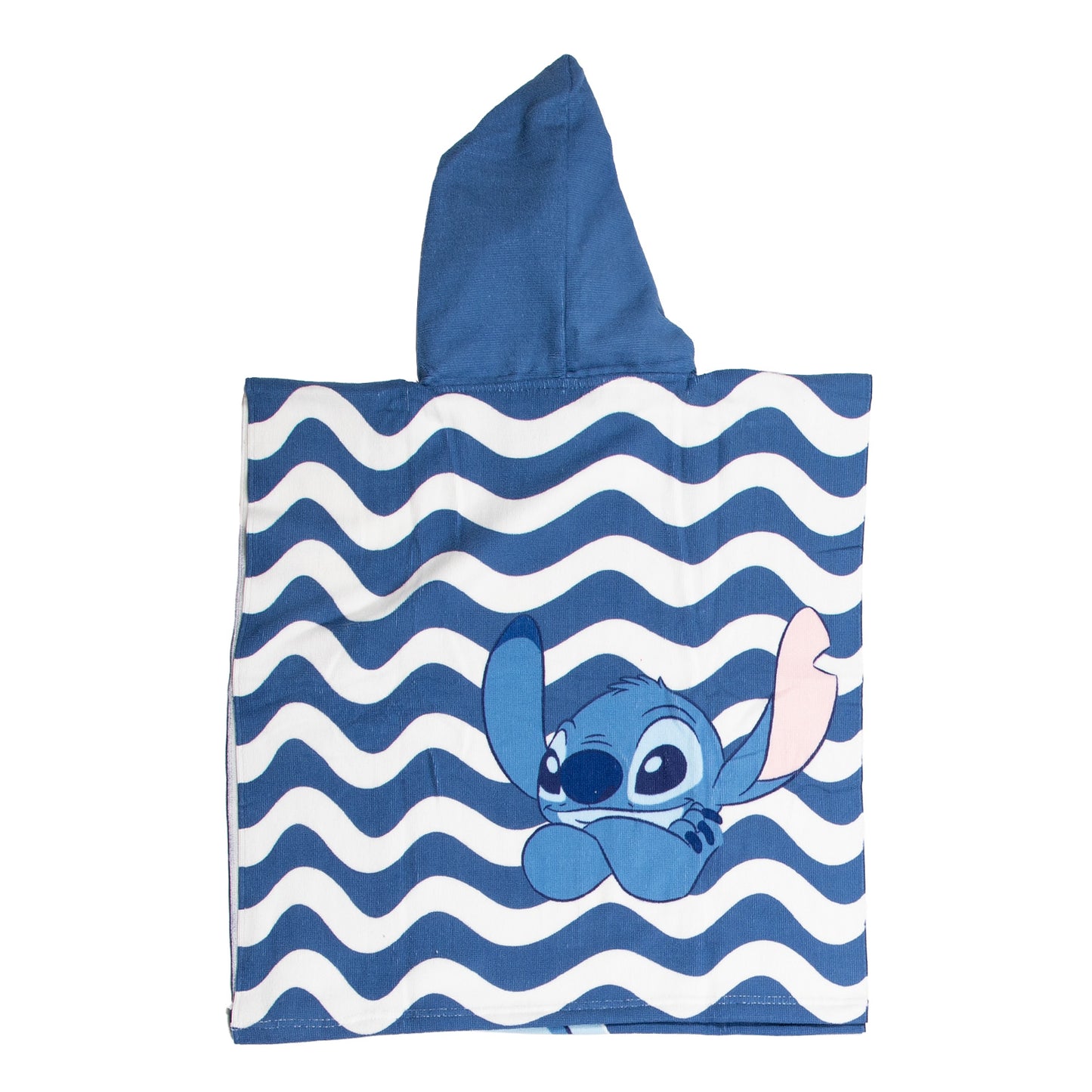 Puch asciugamano poncho punto blu bianco 55x110 cm
