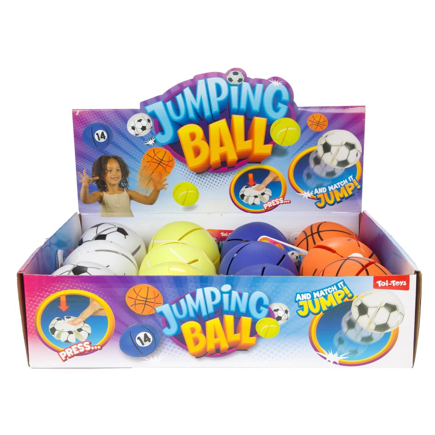 Toi-toys fun springbal -sport- 8cm 4ass