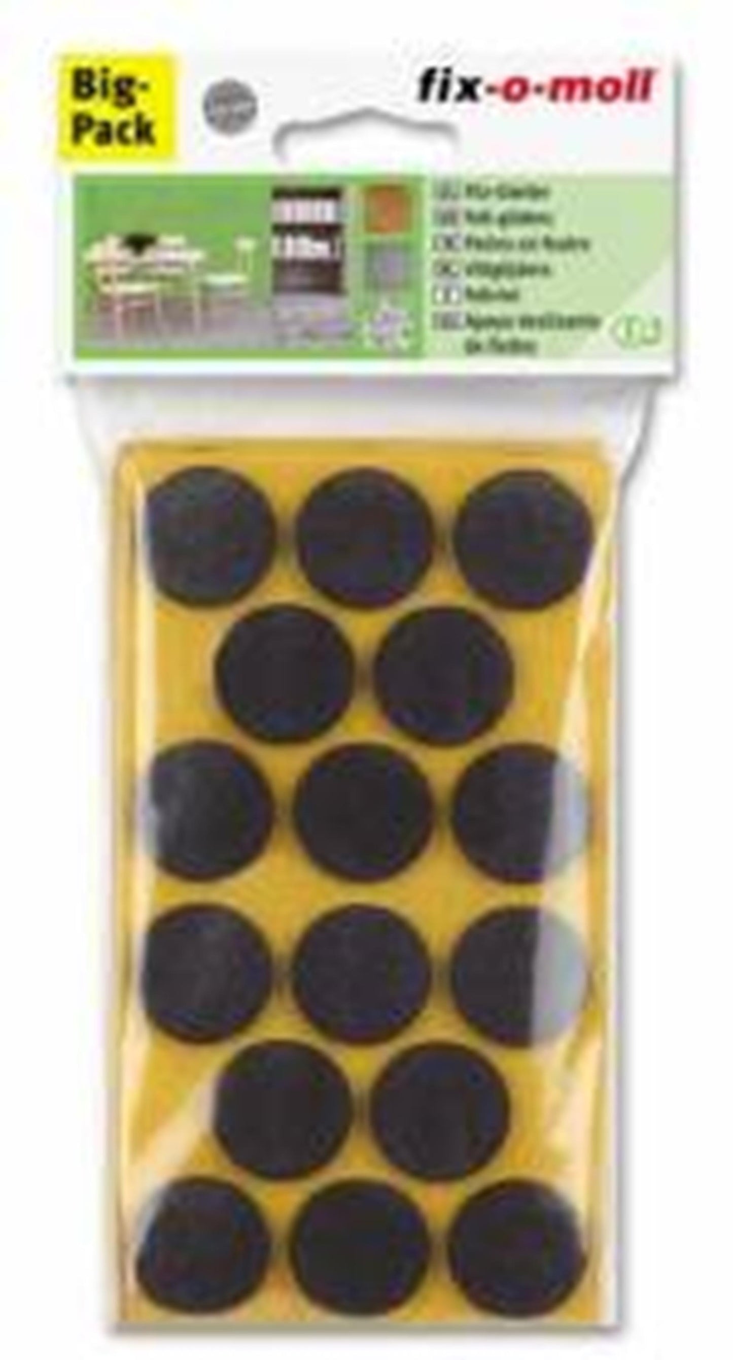 Deslizadores de fieltro fix-o-moll ø28mm 80 uds. marrón