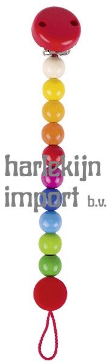 Goki Wooden Pacifier Chain Rainbow
