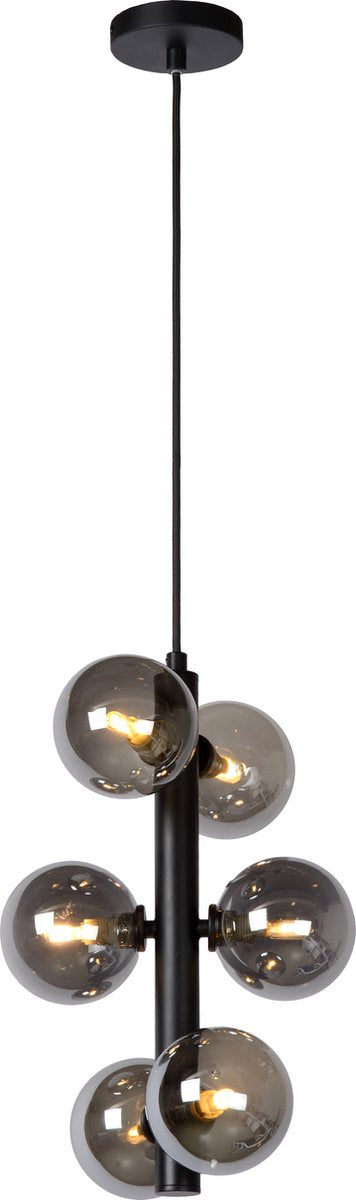 Lucide tycho - lampada a sospensione - ø 25,5 cm - 6xg9 - nero