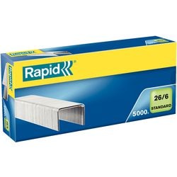 Grapas rapid plata 26 6 acero 5.000 piezas 20 hojas