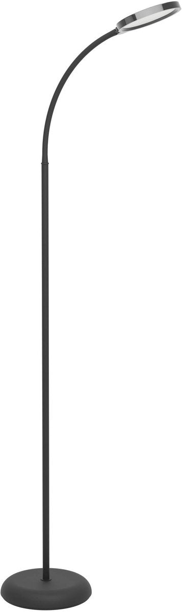 Lampada da terra Eglo lauro - LED - 152 cm - nera - luce bianca regolabile - dimmerabile