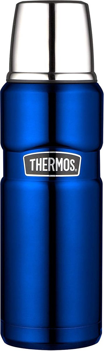 Bottiglia thermos king - 0,47 litri - blu metallizzato