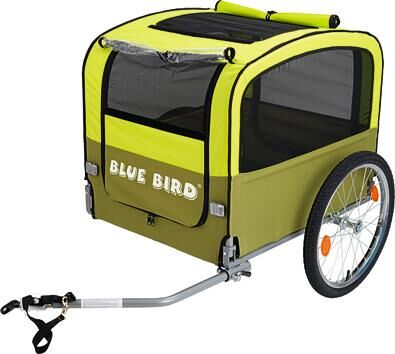 Carrello per cani da bicicletta blu