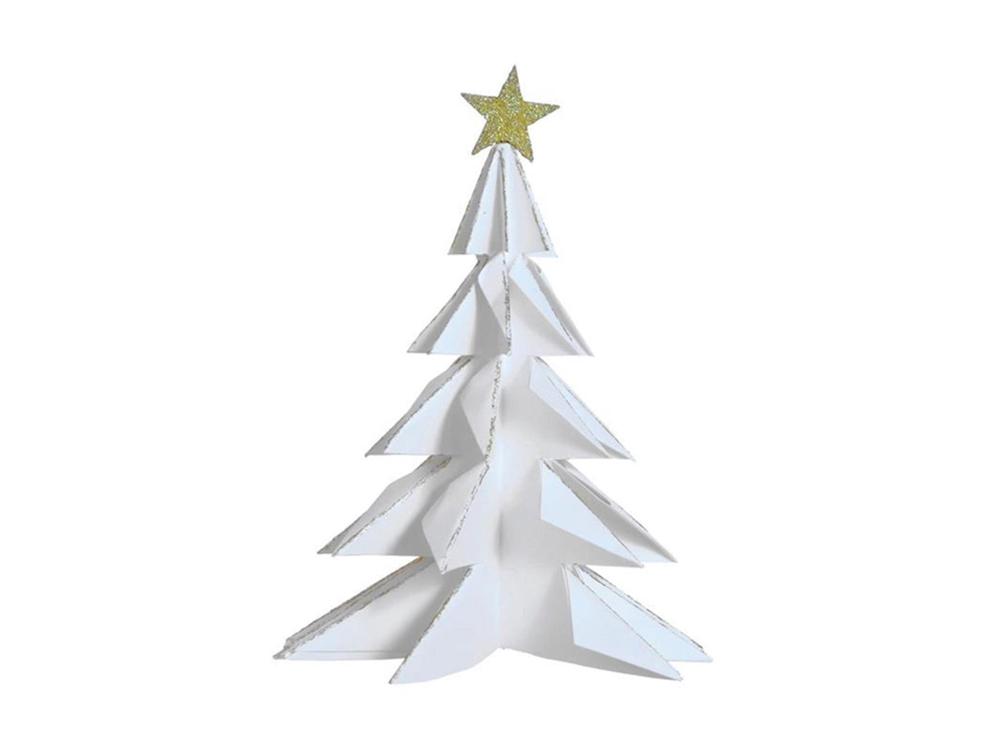 Casa della natura albero di Natale decorativo in carta 28 cm bianco