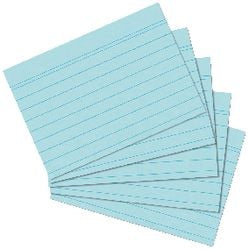 Cartoncini Abi herlitz a5 175 g/mq blu a righe 100 pezzi