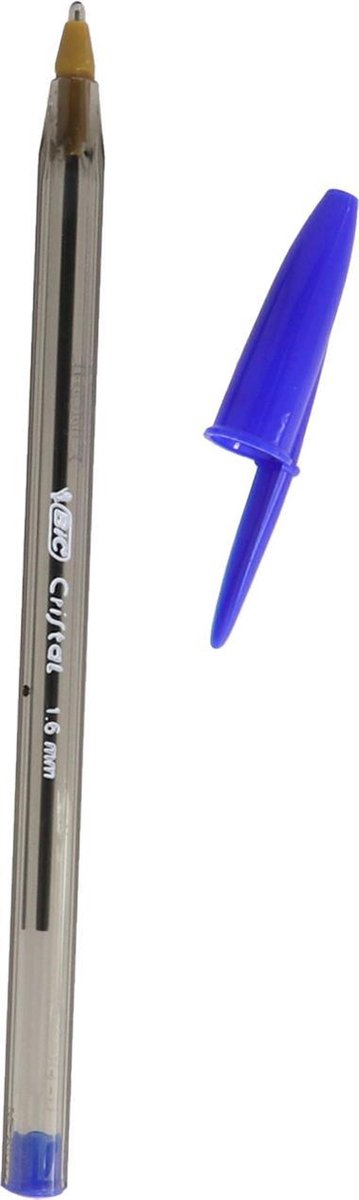 Bolígrafos Bic cristal grande 15 cm 1,6 mm azul 50 piezas