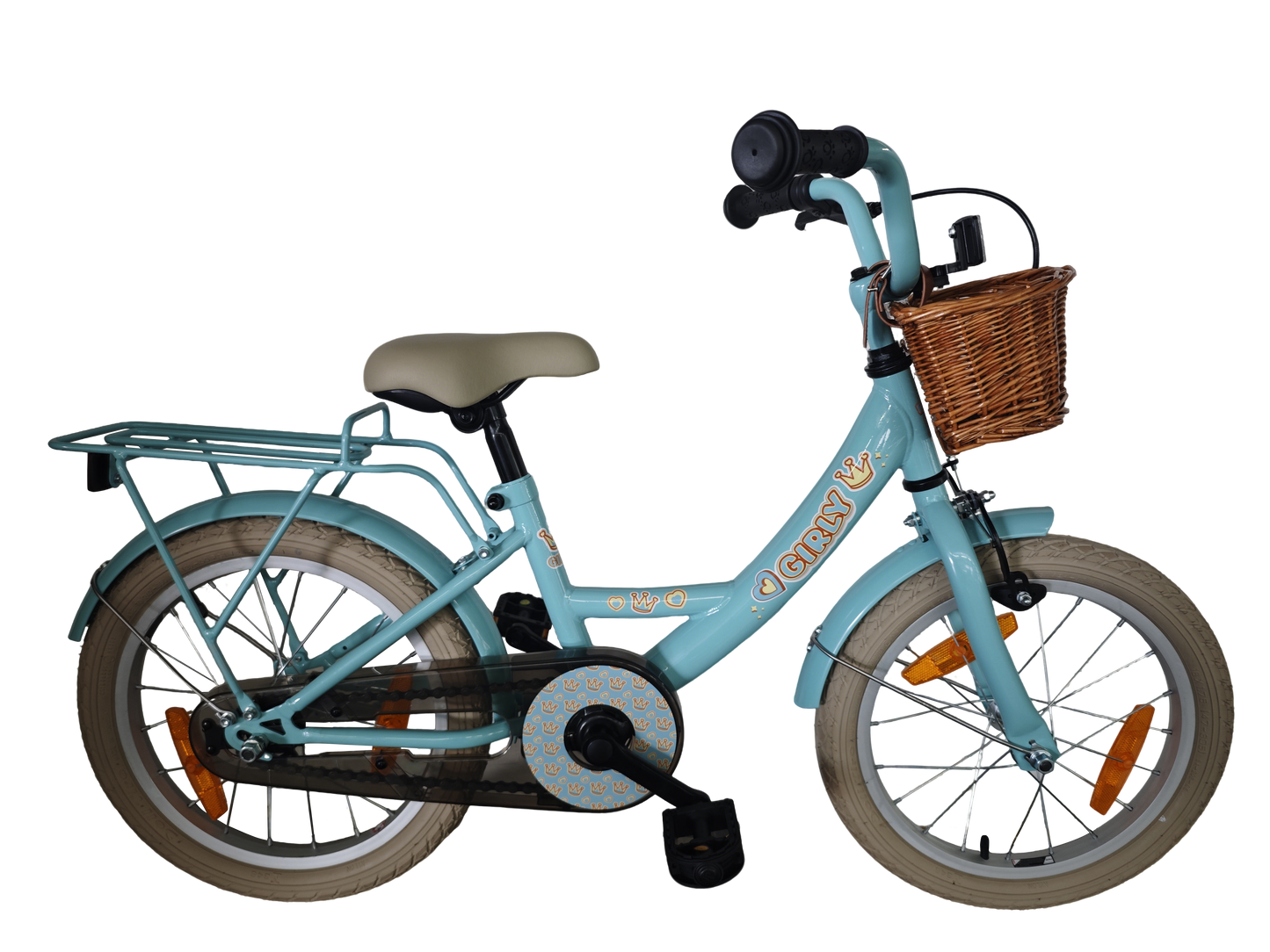 Bicicletta per bambini Bikefun da ragazza 16 pollici - con cestino e mozzo freno - blu