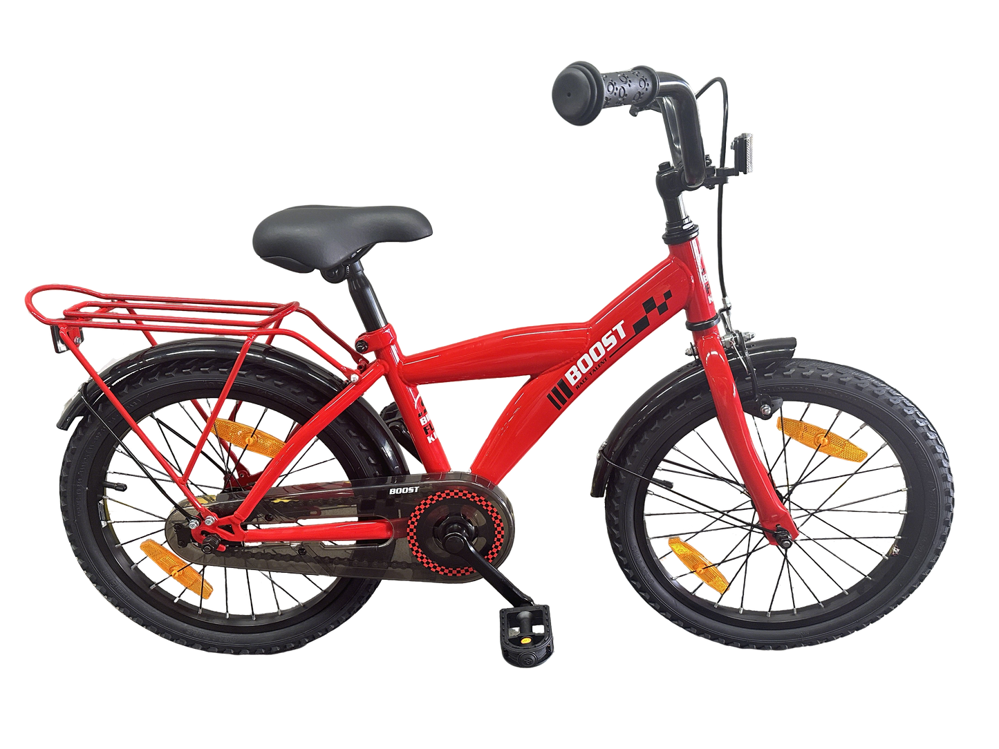 Bicicletta per bambini Bikefun Boost 18 pollici con mozzo freno - rossa