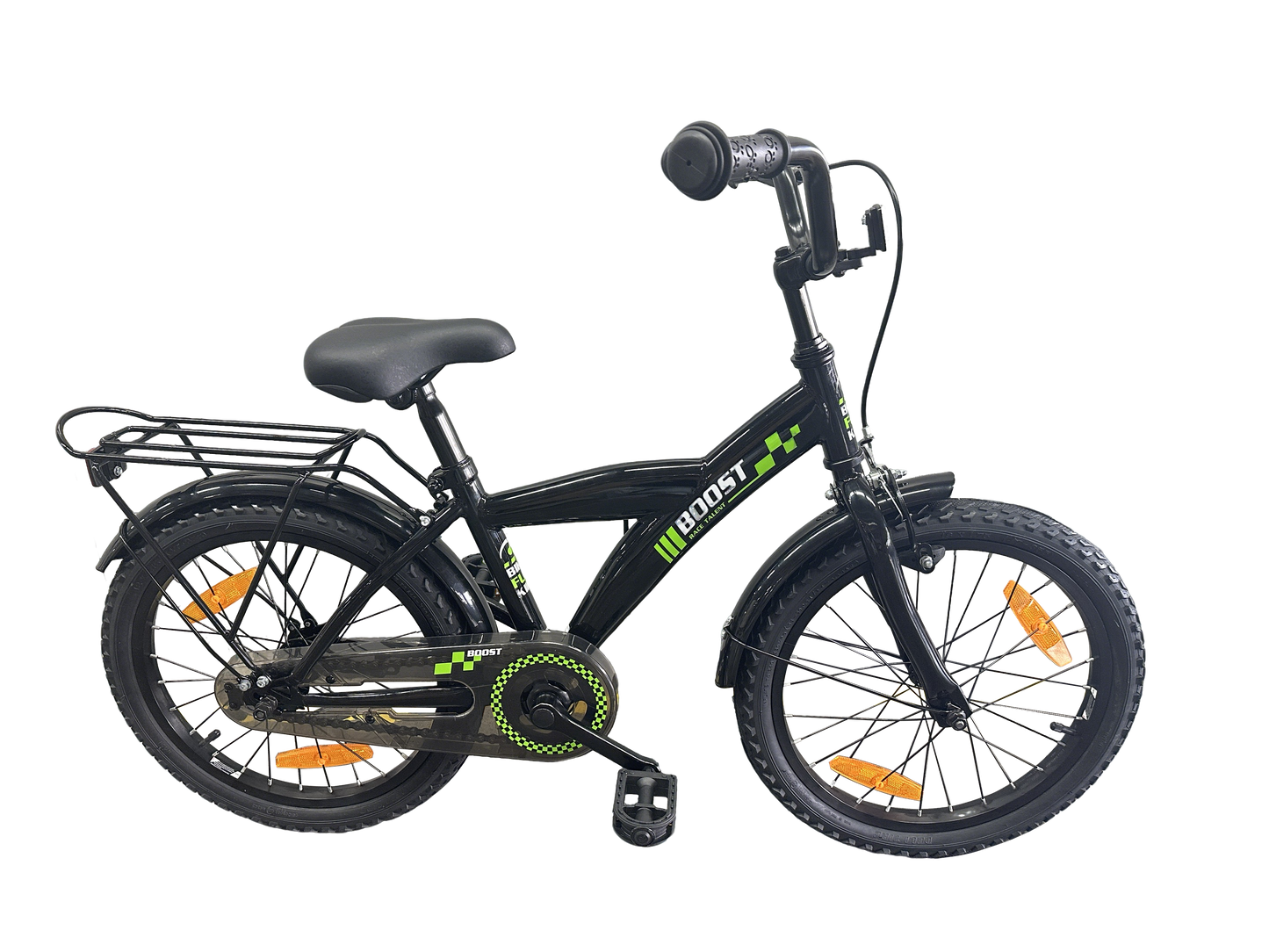 Bikefun Bicicletta per bambini Boost 18 pollici con mozzo freno - Nera