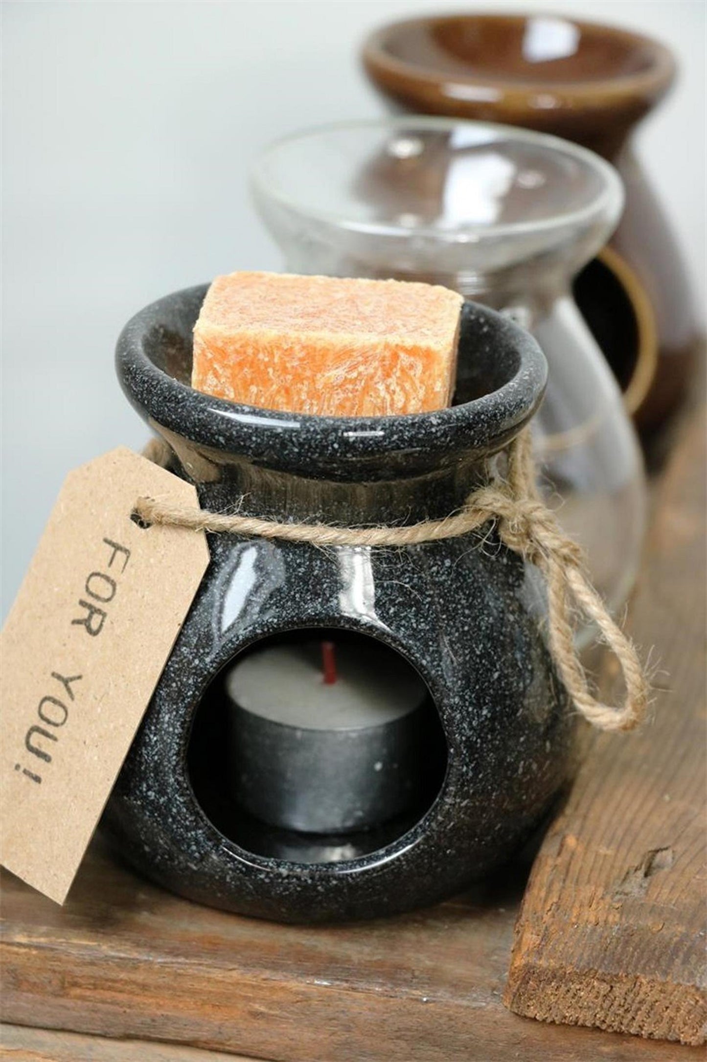 Quemador aromático Ideas 4 estaciones Vesubio negro ø10x10cm