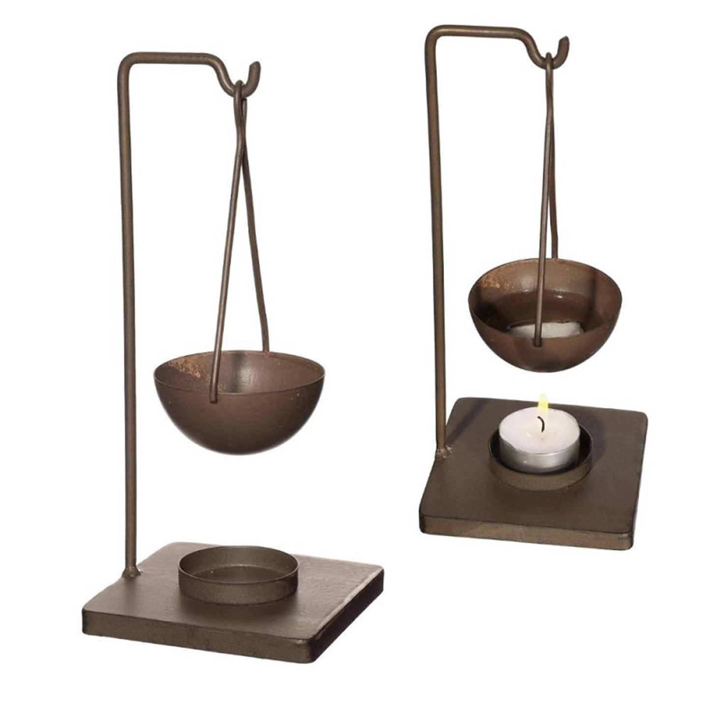 Ideas 4 estaciones quemador aromático abeki marrón oscuro 23cm 2 uds.