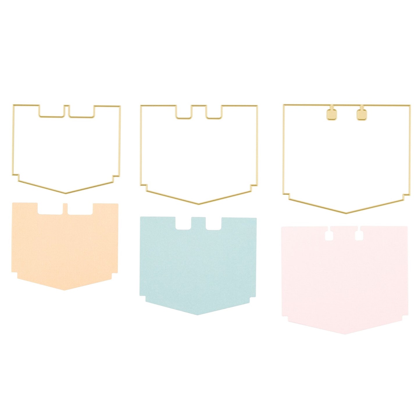 Vaessen creative • fustelle rolodex angolari 3 pz.