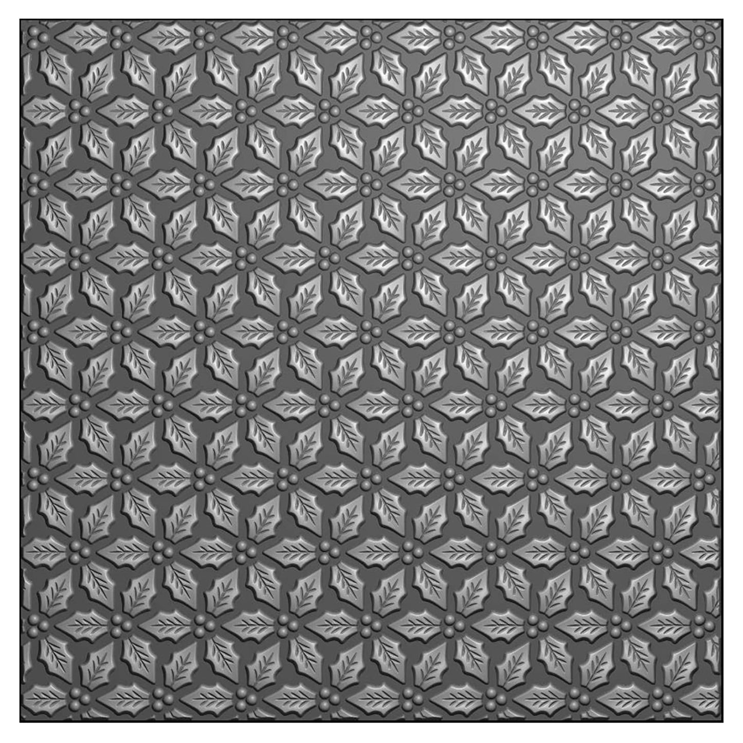 Vaessen creative • Cartella per goffratura 3D foglie di agrifoglio 15x15 cm
