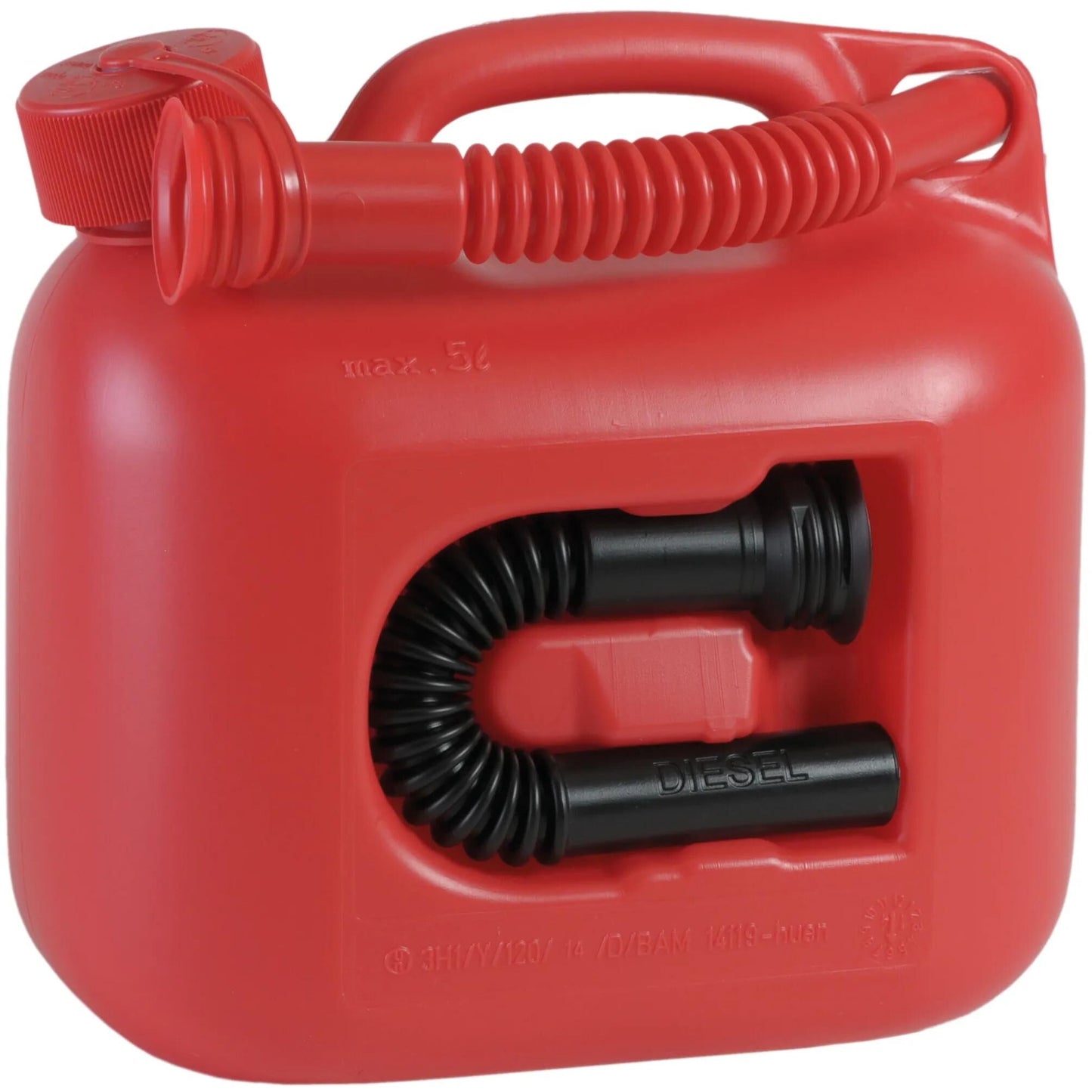 Hünersdorff Guster Gasoline Danister 5L Red Plastic, UN