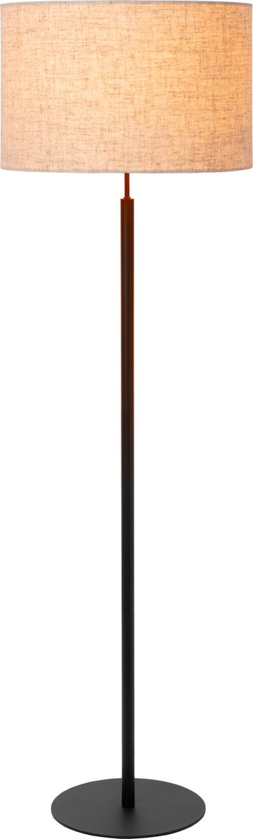 Lucide maya - lampada da terra - ø 45 cm - 1xe27 - beige - japandi