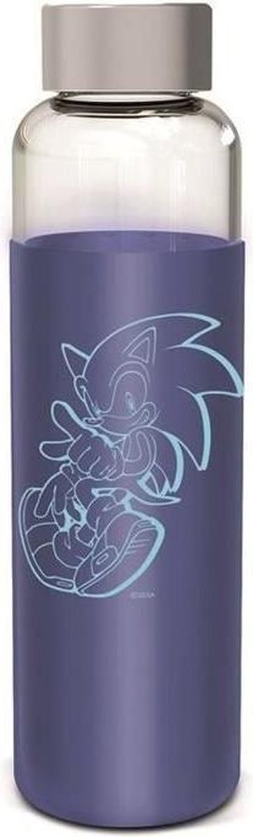 Botella Anders - stor - sonic - vidrio con funda de silicona - reutilizable - 585 ml