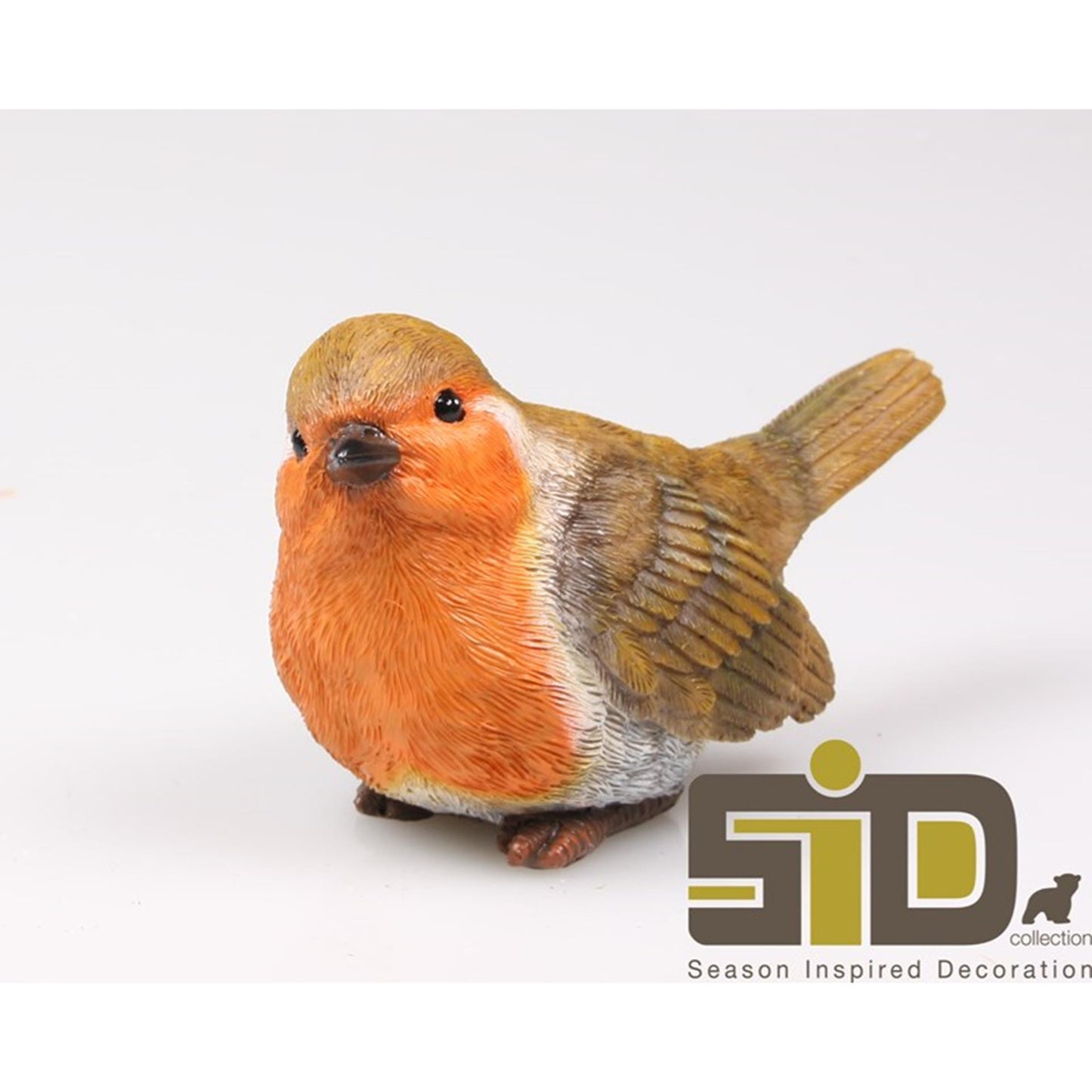 Estatua decorativa inspirada en la temporada pájaro petirrojo m 13,5x6,5x8cm