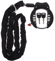 Bloqueo de anillo con cadena de inserto 1000 x 5.5 mm Negro