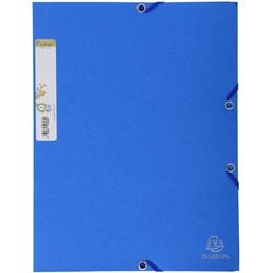 Cartella exacompta 56982e cartone riciclato 380g m2 a4 24x32cm blu royal 3 lembi