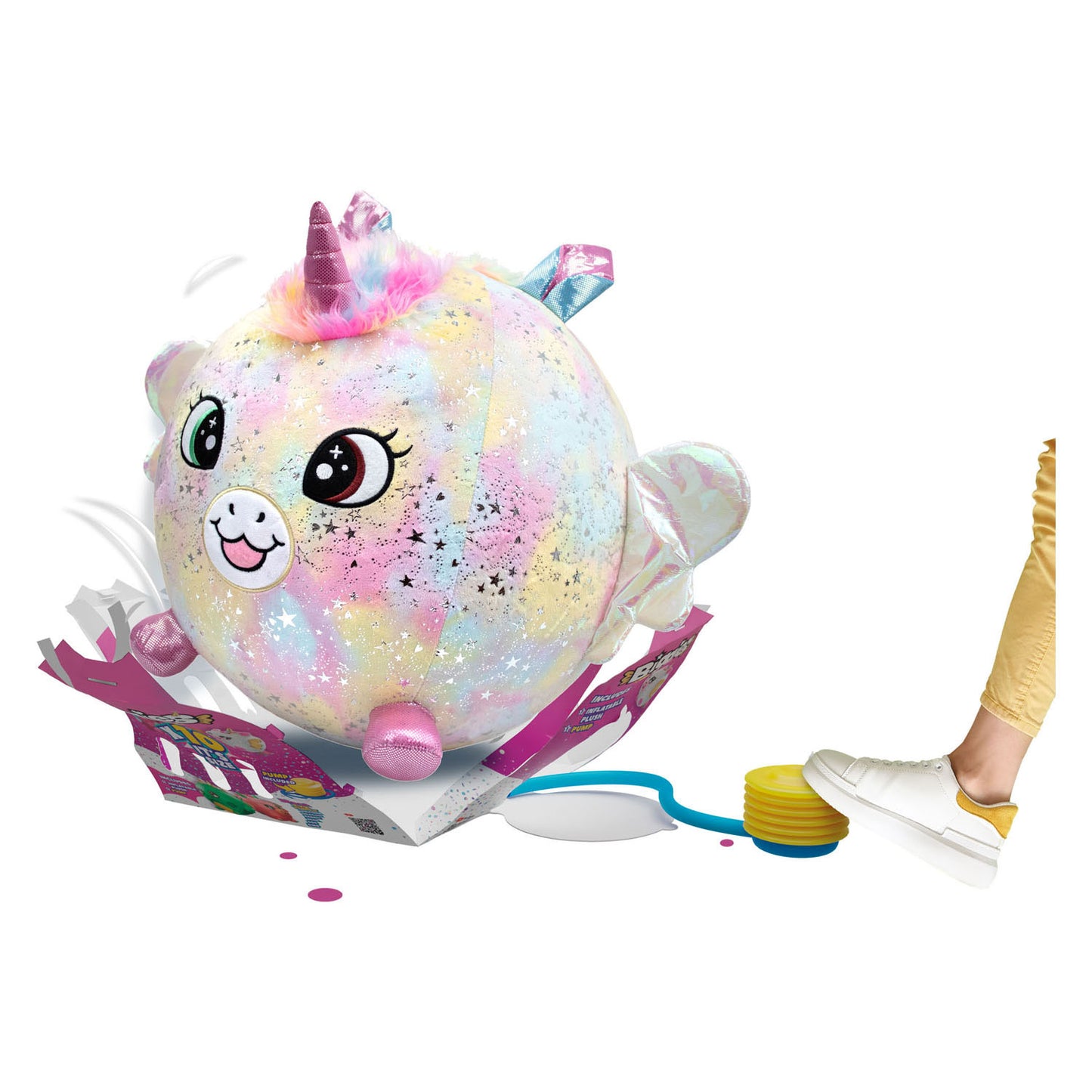 Moose Toys Biggies Unicornio Rainbow Inflable Abrazo