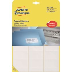 Address labels avery zweckform white