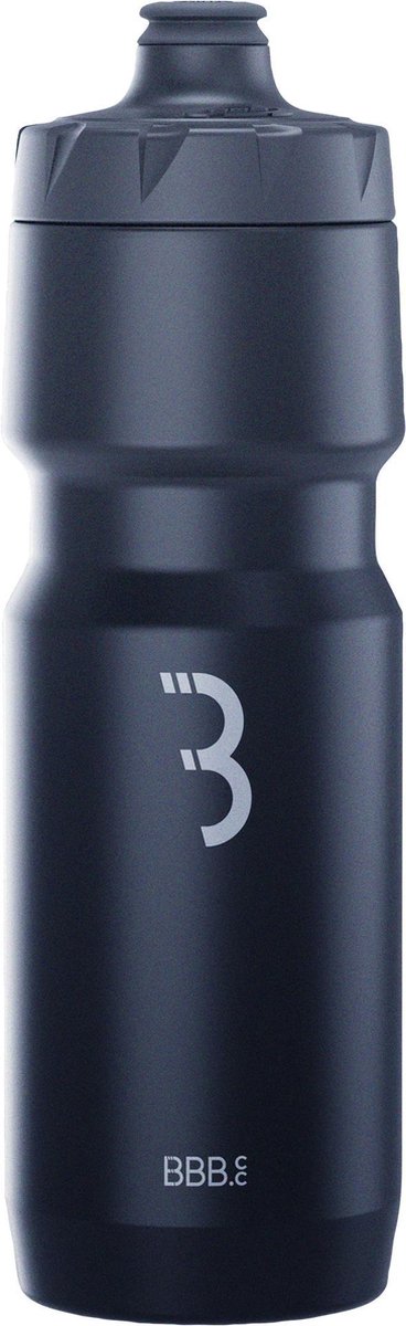 Bbb cycling car tank xl water bottle racing bike - capacity 750 ml - bicycle drinking bottle with autoclose valve - black - bwb-15