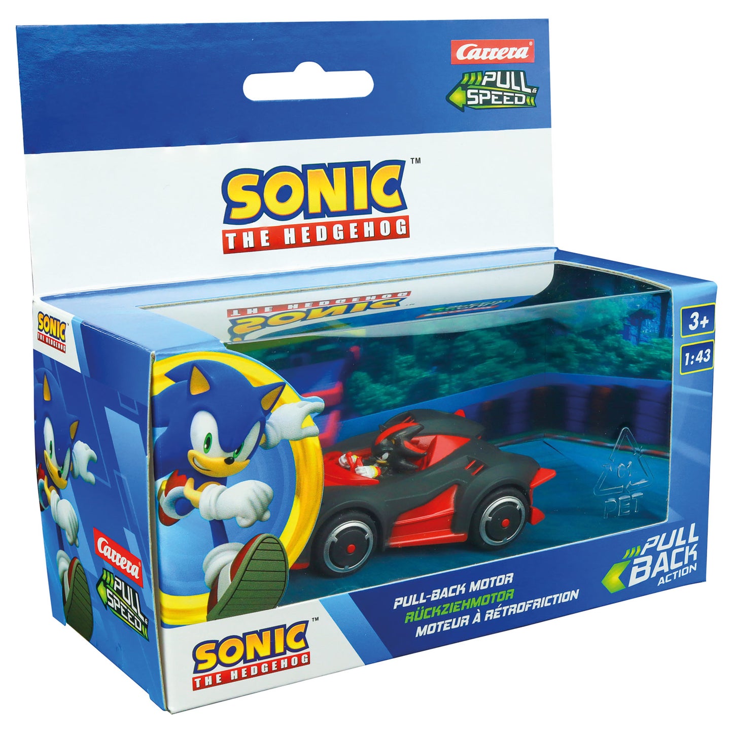 Sonic Pull Back Auto Team Racing Black