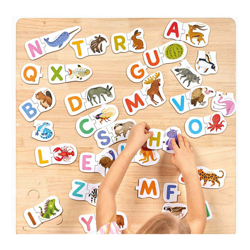 Panda plátano - rompecabezas de letras - 26 piezas.